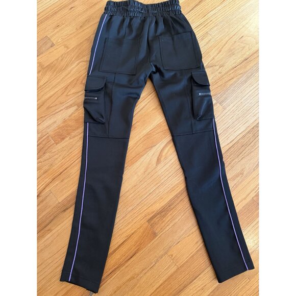 NWT Guapi Men's Overseaz Black Track Pants Purple Rhinestone Size 28 [jb] - Picture 6 of 6